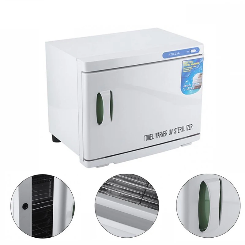 23L Towel Heater Sterilizer Cabinet With UV Lamp Large Capacity UV  Sterilizer For Spa Beauty Salon Nails Tools Disinfection