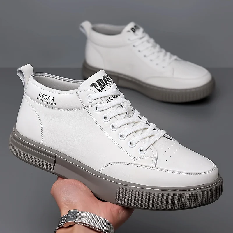 Men's Shoes Genuine Leather Fashion Casual Shoes New Nonslip Sneakers