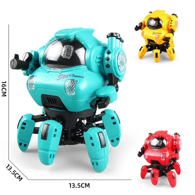 Dance Music 6 Claws Robot Octopus Spider Robots Vehicle Birthday Gift Toys For Children Kids Early Education Baby Toy Boys Girls 3