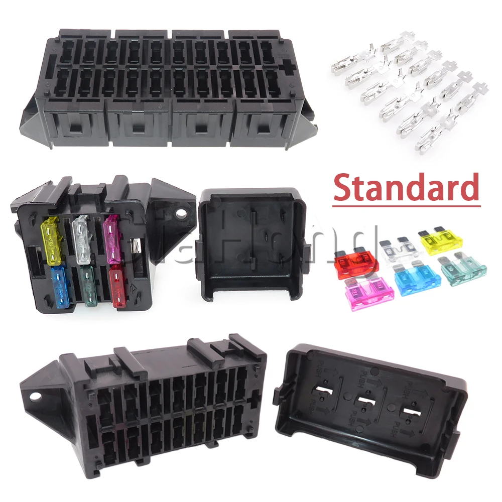 

1 Set 6ways 14ways 20ways Starter Standard Blade Fuse Box Car Electronics Accessories Medium Car Fuse Holder