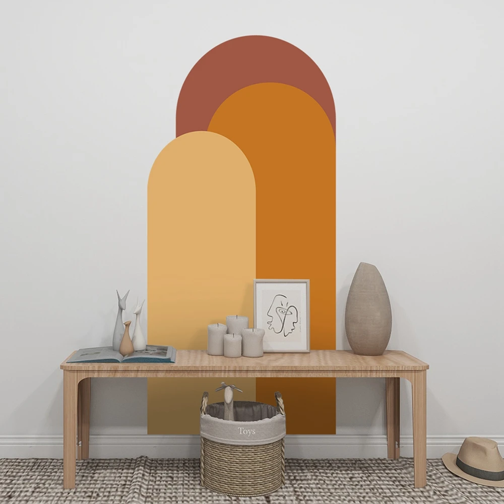 Arch Wall Stickers 52*140cm Geometric Art Decorative Wallpaper Living Room Sofa Background Decoration Self Adhesive Stickers - 4