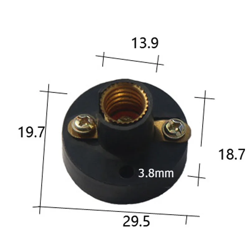 2pcs E10 E12 E14 Screw Round Conversion Flat LED Lamp Holder 5A 220V