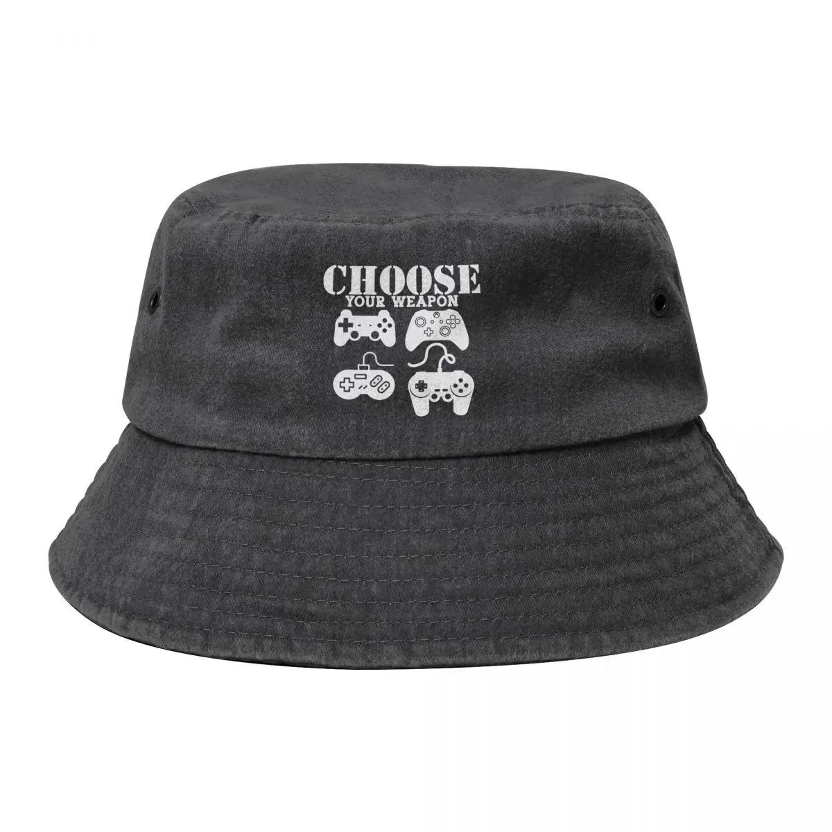 

Video Game Weapons Cowboy Denim Fisherman Hat With Printing