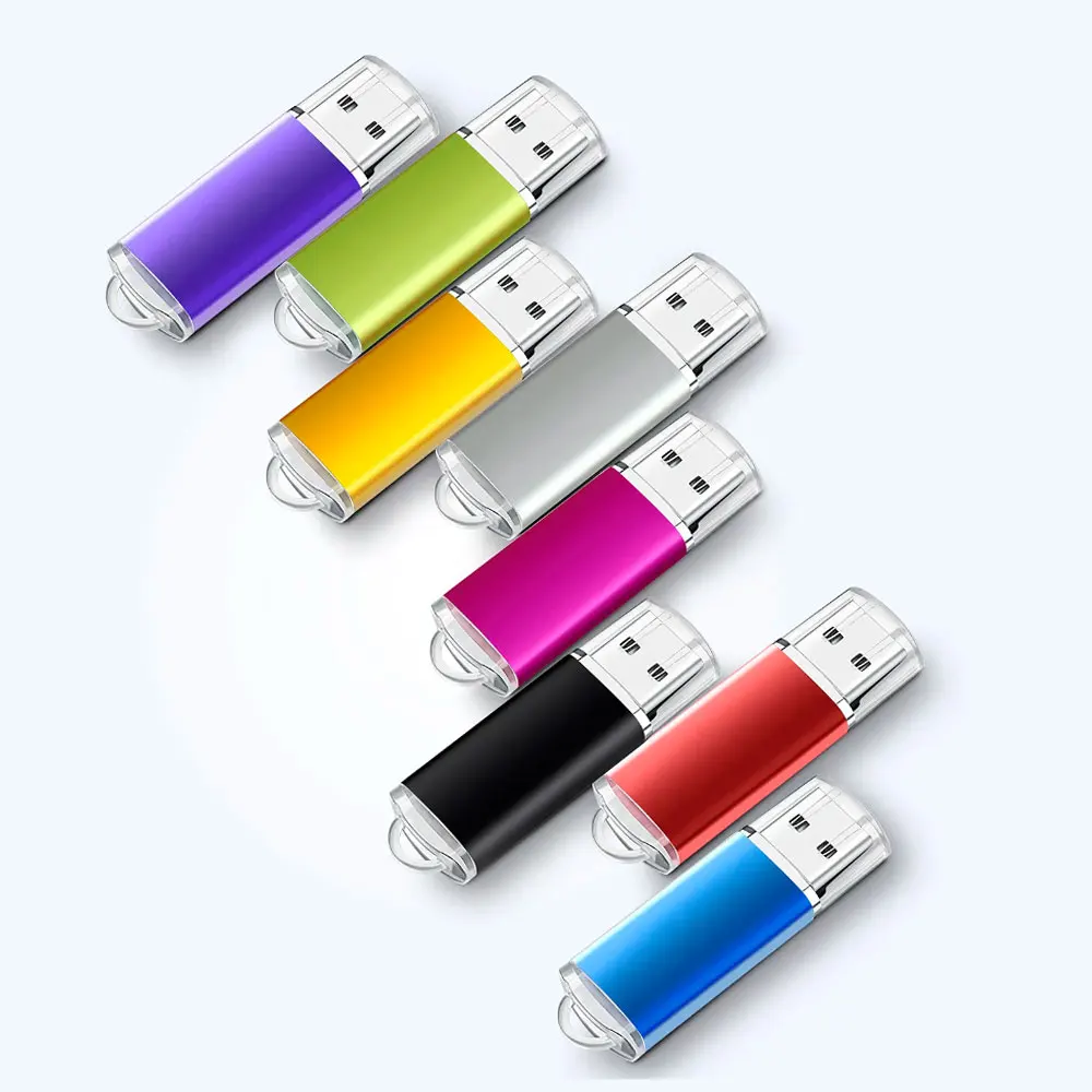 100개 묶음 USB 2.0 플래시 드라이브 128GB 도매 메모리 스틱 64GB 무료 맞춤형 로고 펜 드라이브 32GB USB2.0 펜드라이브 4GB USB 스틱