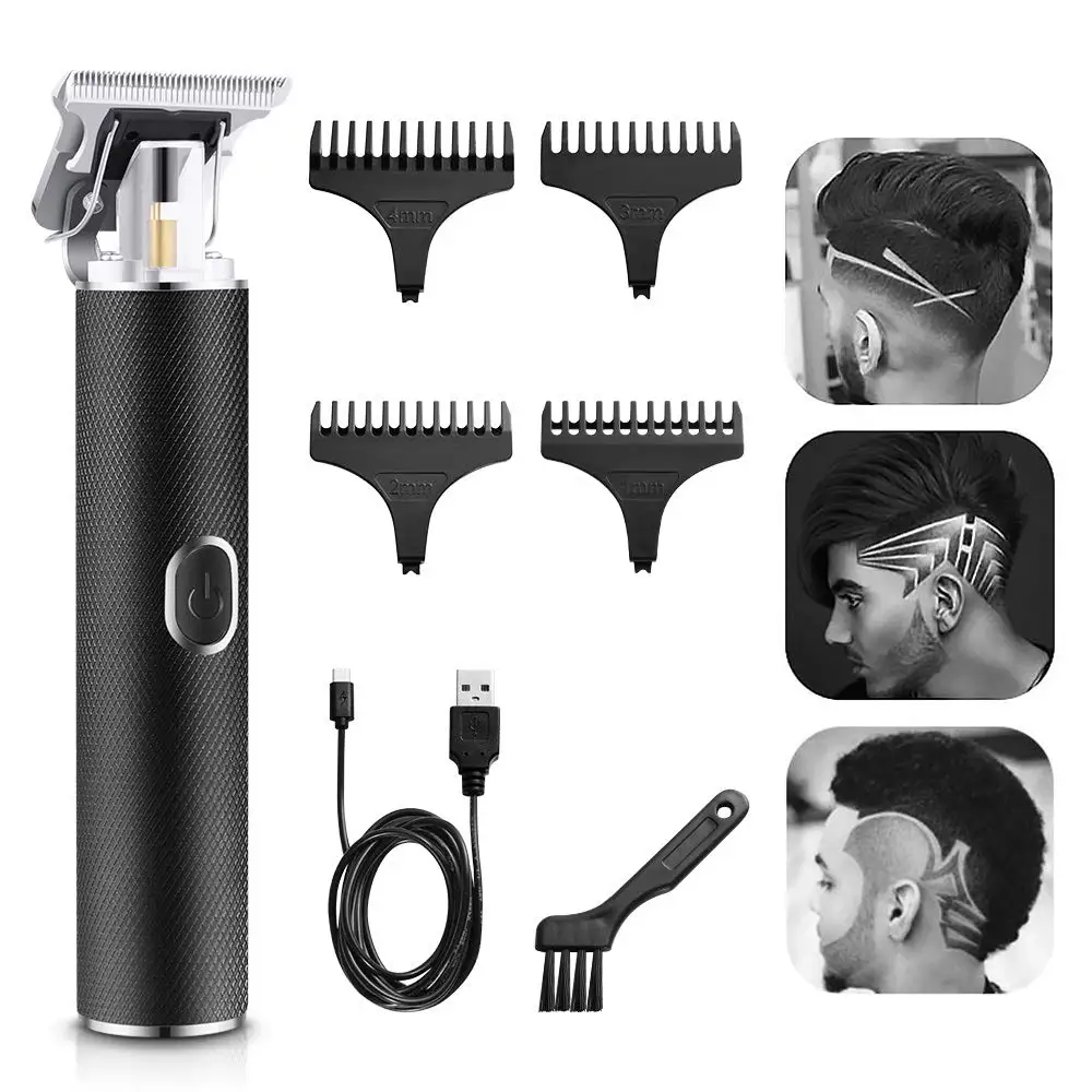 

T Blade Trimmer Zero Gapped Trimmers 0mm Baldhead Hair Clippers for Men USB Rechargeable Clippers for Hair Cutting Machine