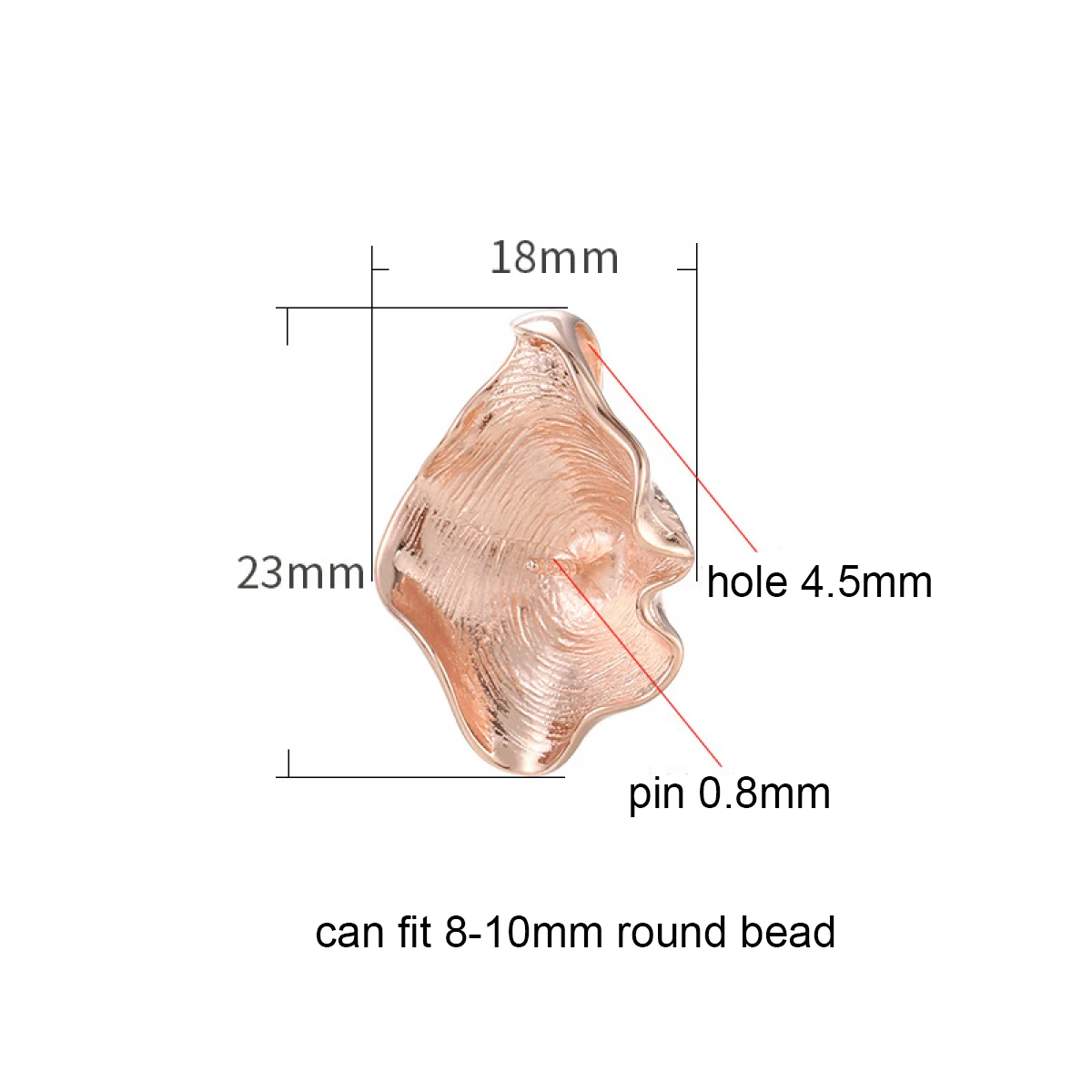 925 Sterling Silver Seashell Pin Pendant Base Blank Fitting for 8-10mm Drill Beads Jewelry Pendant Mounting DIY Jewelry Making