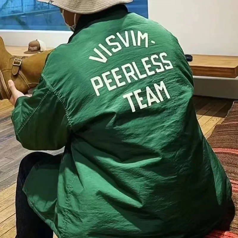 Japan Style VISVIM 23SS Limited  New Arrival Parkas Coat Single Breasted Loose Embroidered Men Jacket