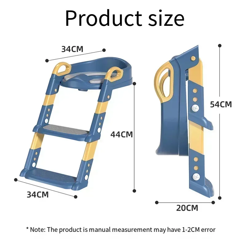 Children's Toilet Step Bathroom Baby Toilet Seat Stand Household Foldable Grab Bars Children's Toilet Seat Auxiliary Step Stand 6