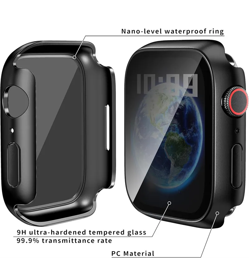 Enhanced Privacy Anti-Spy Hard Bumper Case for Apple Watch - Full Cover Protection