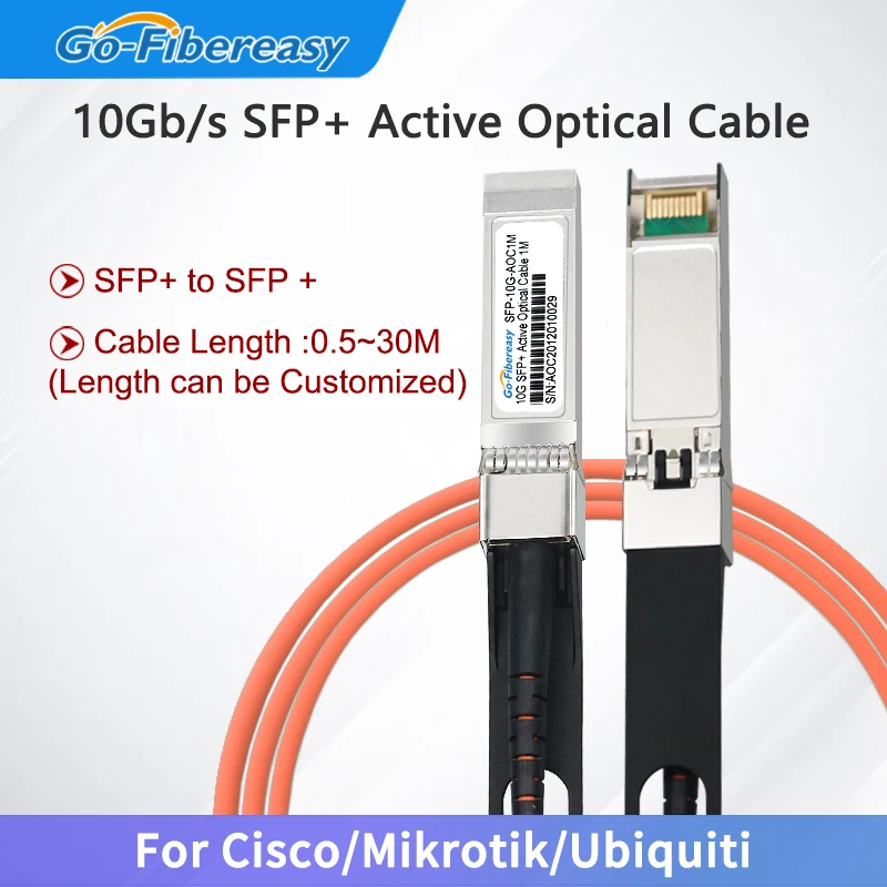 Кабель Оптический SFP 10Gb AOC совместимый с HW MikroTik Dell Netgear | Мобильные телефоны и