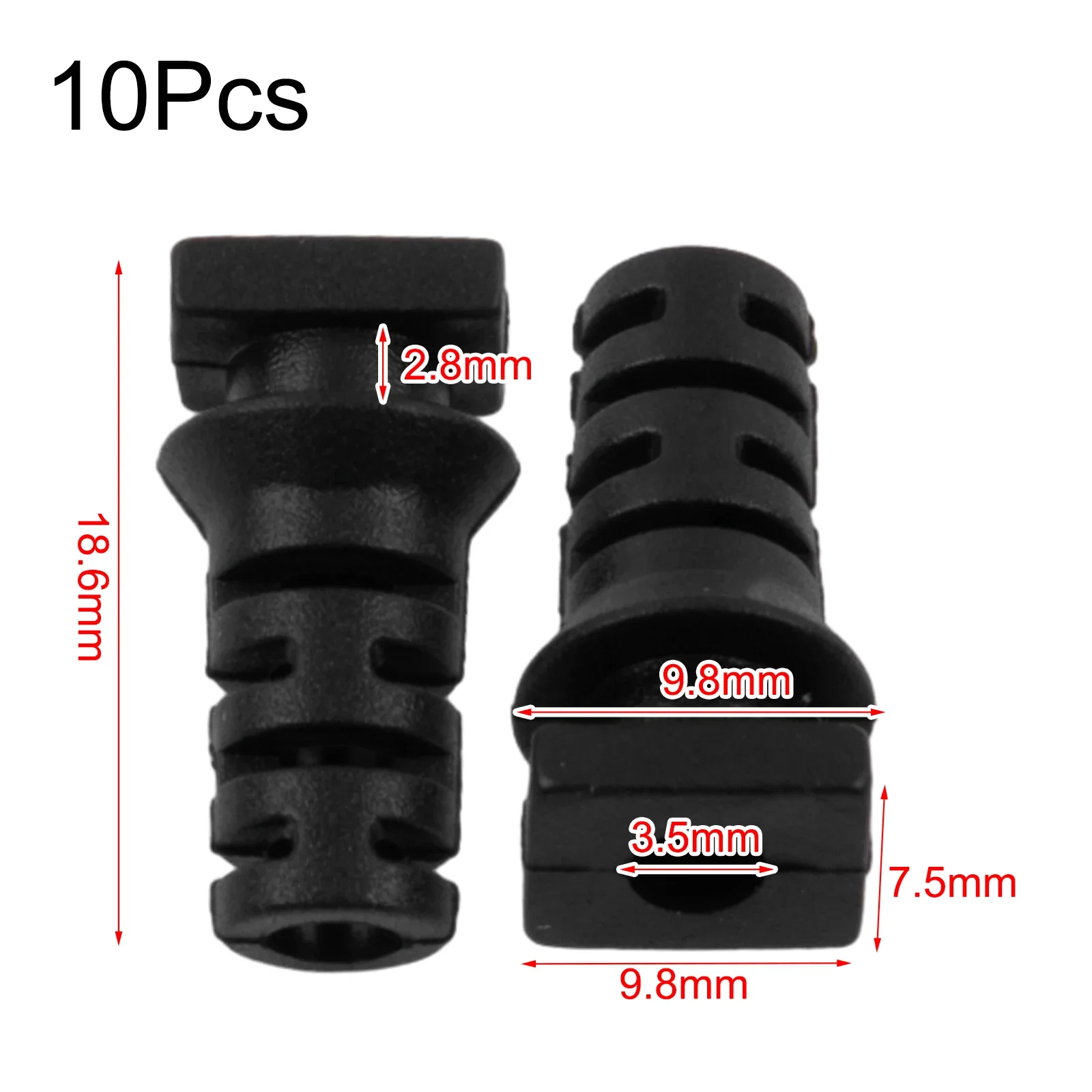 10pcs Cable Gland Connector Rubber Strain Relief Cord Boot Protector 3.5mm 4mm 5mm Wire Cable Sleeve Cellphone Charger Power Tool Cable Gland Electrical Connector