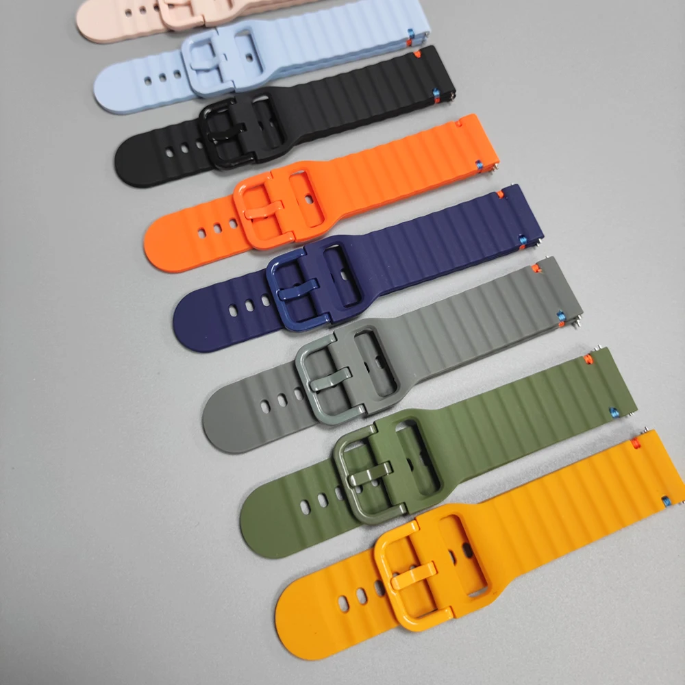 Silicone Sports Watch Strap - 20/22mm, Universal Fit