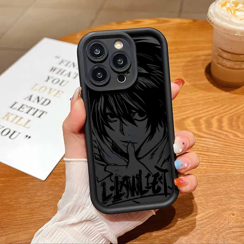 DEATH NOTE L·Lawliet Eyes Ladder Silicone Phone Case Cover