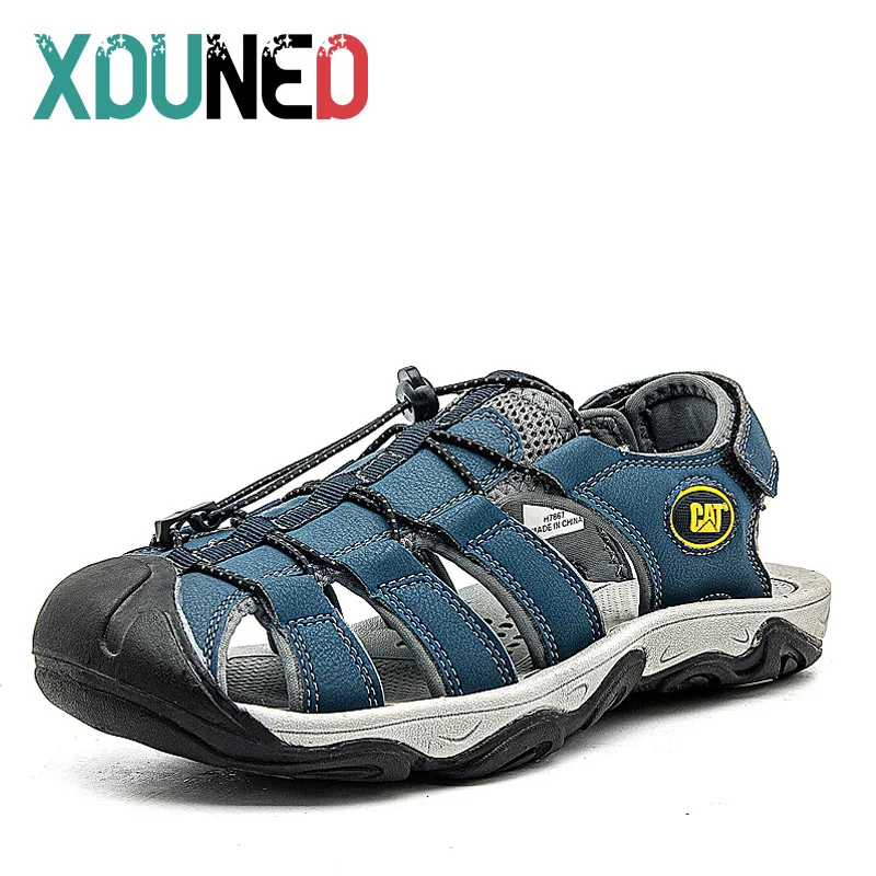 

XDUNED Brand Summer men's sandals non-slip shoes breathable High Quality shoes Cowhide shoes soft and wear-resistant sole 49