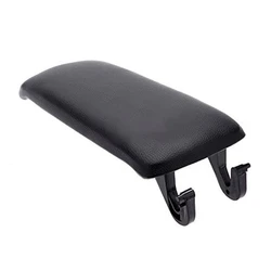 Luxurious Car Armrest Latch Cover - Soft Cloth/PU Leather Center Console Lid Cover (PU Leather Black)