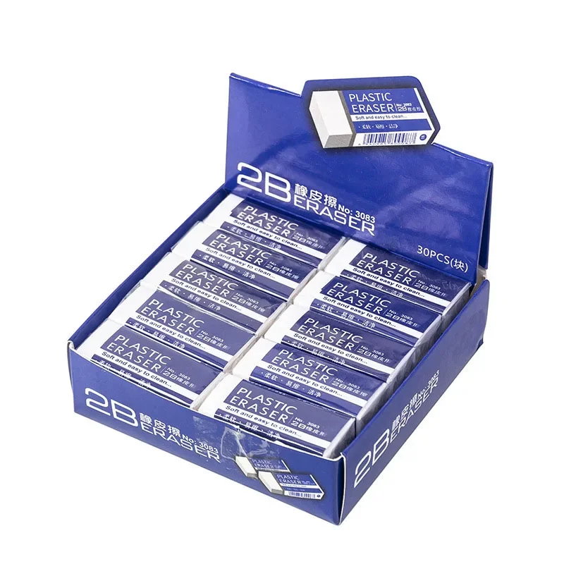 10pcs Exam Eraser Pencil Writing Wipe Clean Leave No Marks Soft Do Not Hurt Hands Primary School Creative Stationery