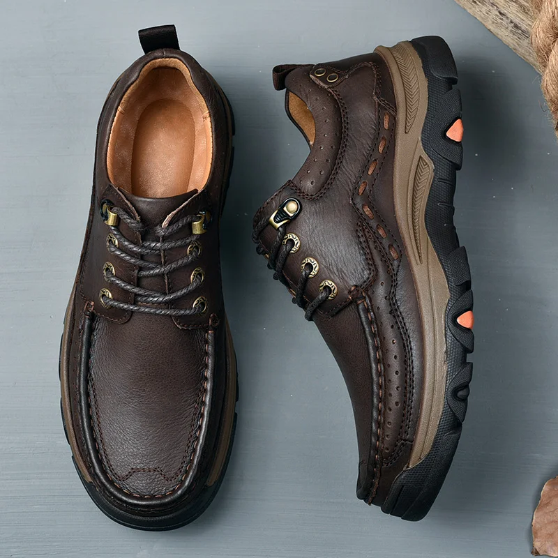 أحذية رجال الأعمال الرسمية الجديدة غير الرسمية - طبقة علوية من الجلد ناعمة ومريحة داخلية مع نعل مبطن وأحذية مداس غير قابلة للانزلاق