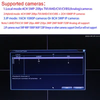 Xmeye-Enregistreur vidéo de surveillance intelligent, DVR NVR, 4 canaux, 8/16 canaux, 5MP-N, 1080P, poignées de mouvement audio sur coaxial, ECT pour caméras de vidéosurveillance 3