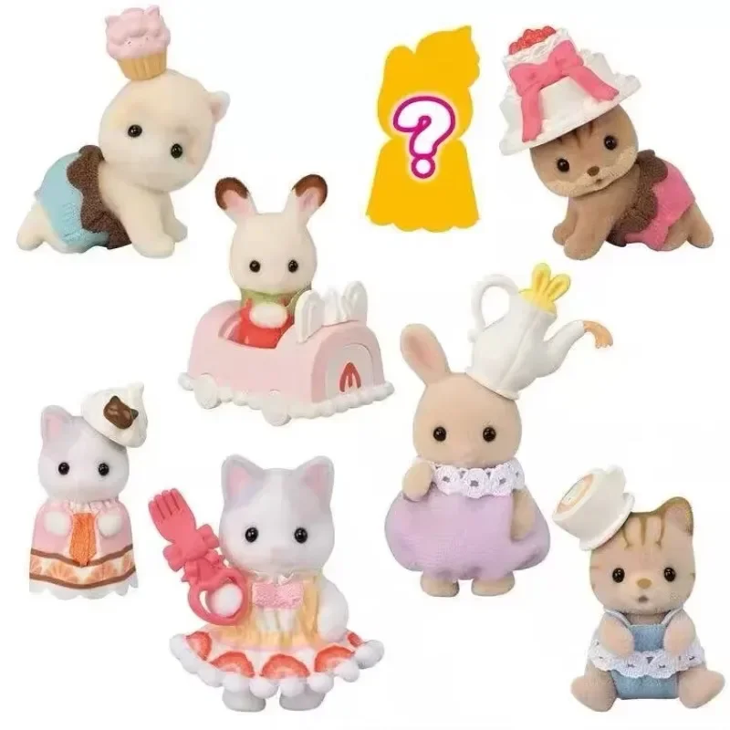Sylvanian Families Anime girl figures cartoon toy Magic Dress Up Cake blind bag Ternurines 1pc 16pcs Anime blind bag