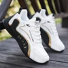 Men's Waterproof Leather Sport Casual Shoes Spring 2025 Trendy All-Match Anti-Slip Dad Style Slip-On round Toe Rubber Sole