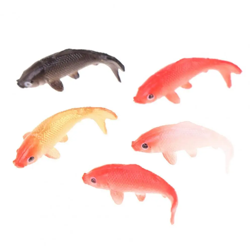 

Fish Tank Decoration Set of 5 Carp Fish Figurines Goldfish Toy Models for Aquarium Dollhouse Decoration Festive Gift for Fish