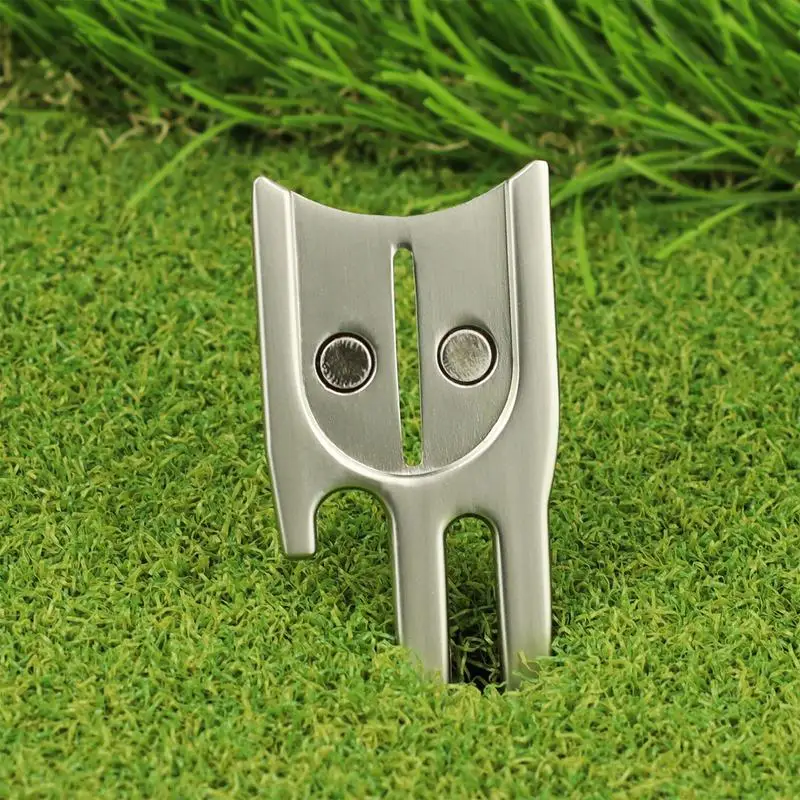 Golf Ball Divot Tool 6 In 1 Ball Mark Repair Green Tool Multifunctional Golf Green Repair Fork Marker For Family