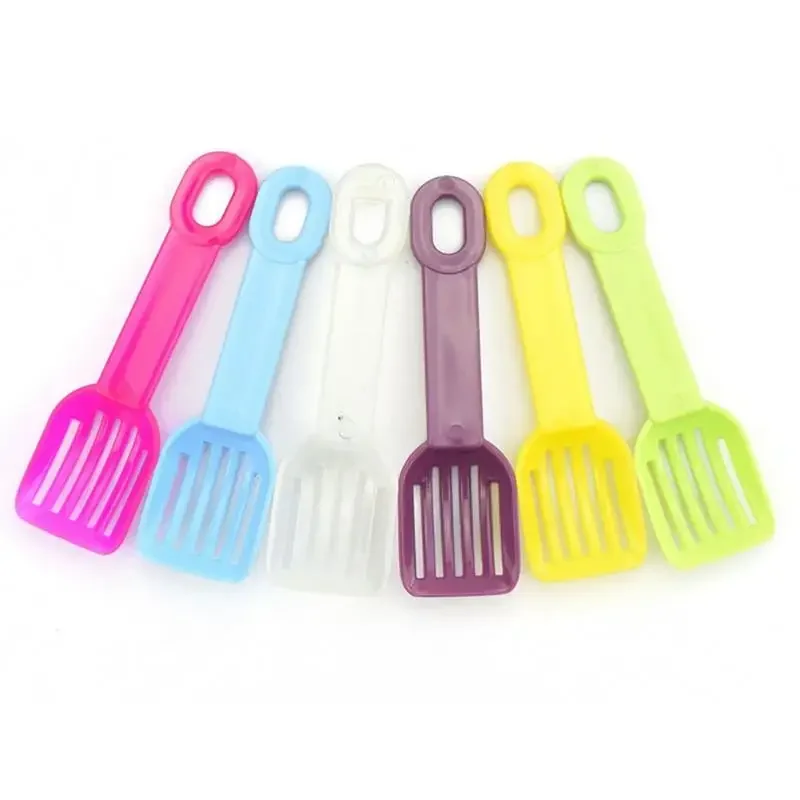 Pet Cleaning Tools 1pc Hamster Litter Scoop Solid Color Plastic Hamster Scooper Small Pet Litter Sand Scoop
