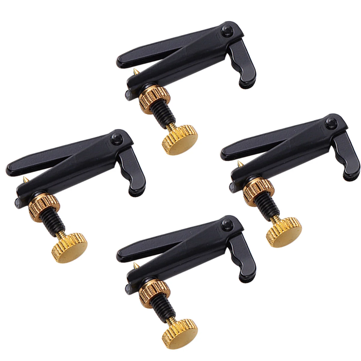 

4Pack Tuner For Violin String Adjuster Tuner Fine Tuners Metal String Adjuster Stainless Steel Adjusters for 4/ 4- 3/ 4 Tuner