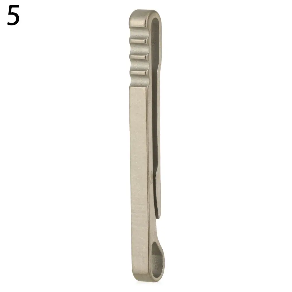 Titanium Alloy Quick Draw Keychain with Belt Clip and Corkscrew Attachment