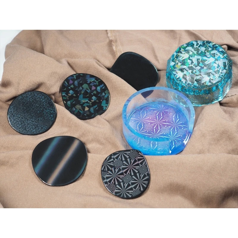 

Rainbow-Holo Insert for Silicone Resin Molds Decorate Colorful Insert Silicone Sheet for UV Resin Crafts Dropship