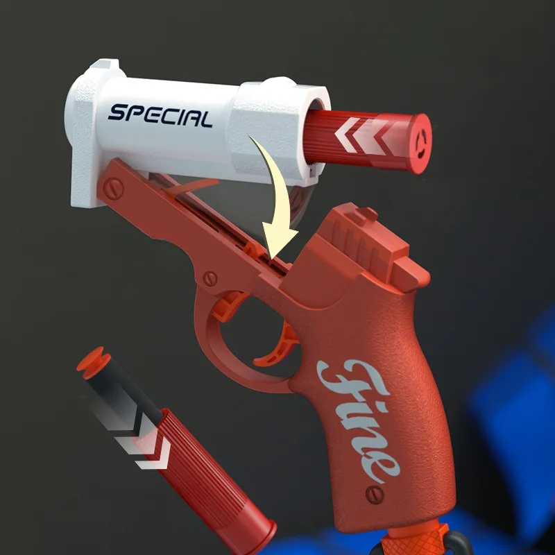Shell Throwing Mini S686 Soft Bullet Launcher Toy Gun Airsoft Foam Bullet Blaster CS Outdoor Weapon Children Pistol 4