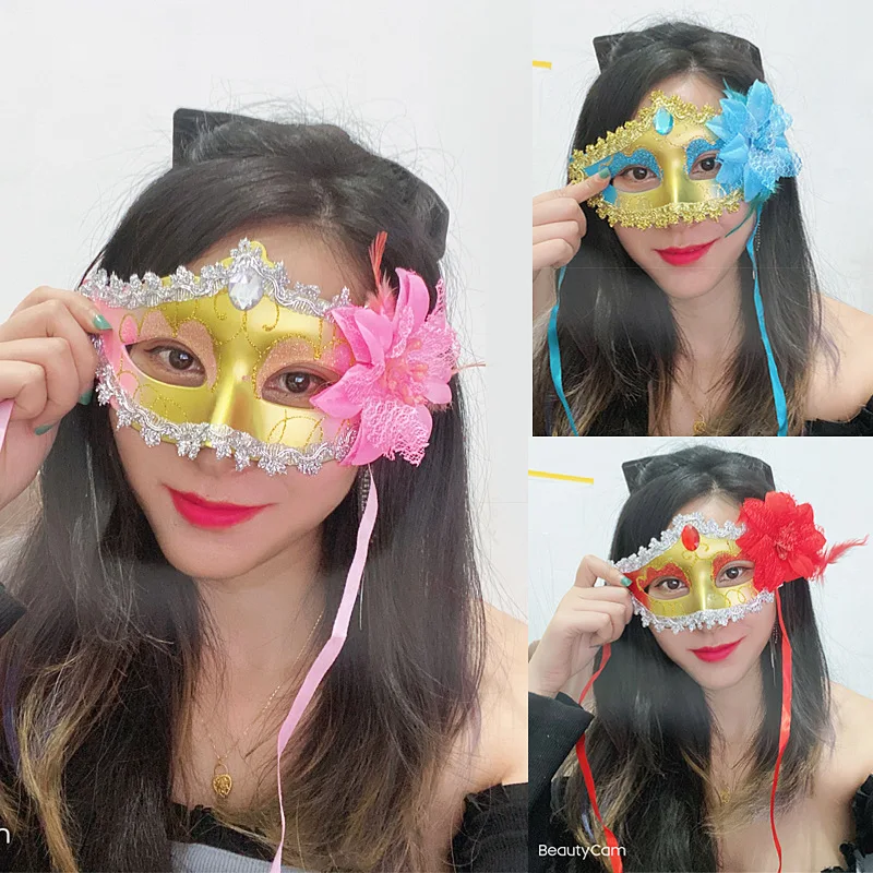 Nuove Maschere A Mezza Faccia Autentiche Maschere A Sfera Eleganti Italiane Costumi Di Carnevale Maschera Veneziana Facepiece Fantasy Prop Decorativo