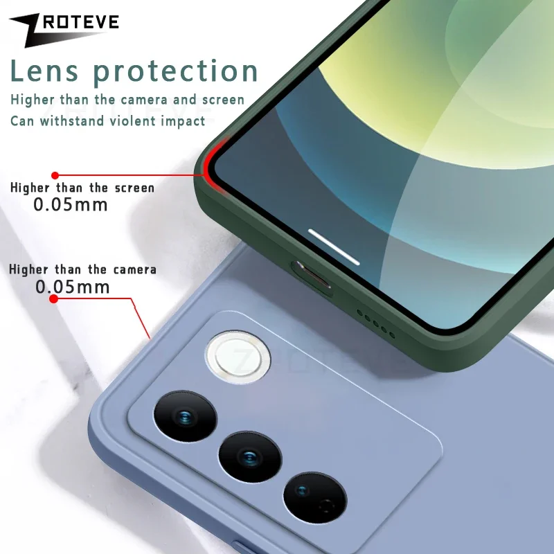 Per VivoV27 Case Zroteve Cover morbida in silicone liquido setoso per VIVO V27 V27E V29 Pro VivoV27E VivoV29 Custodie per telefoni - immagine 4