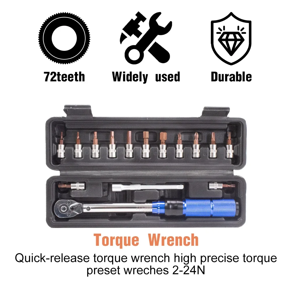 Professional Micrometer Torque Wrench Set 1/4'' Drive