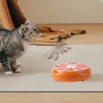 Cat Turntable Kitten Toys Self-Employment Interactive Cat Turntable Cat Exercise Toy Intelligent Smart Cat Toy for Living Room 2