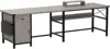 SEDETA 63" L Shaped Desk Convertible 86.6" Home Office Corner Computer Desk with Drawer Power Strip Storage Cabinet Retro Grey 4