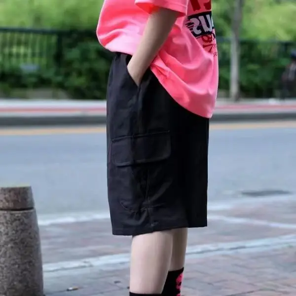 Summer 2024 Shorts Men's fitness Fashion Sports casual quarter pants mesh cloth breathable quick drying