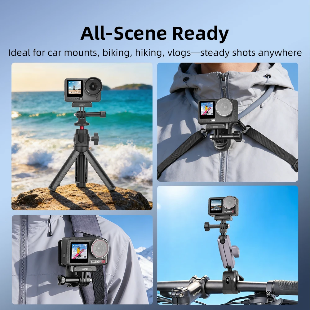 BRDRC 퀵 릴리스 마운트, (DJI 오즈모 액션 6/나노) 또는 (DJI 오즈모 360/액션 5 프로/4/3)용, PC 마그네틱 퀵 릴리스 액세서리