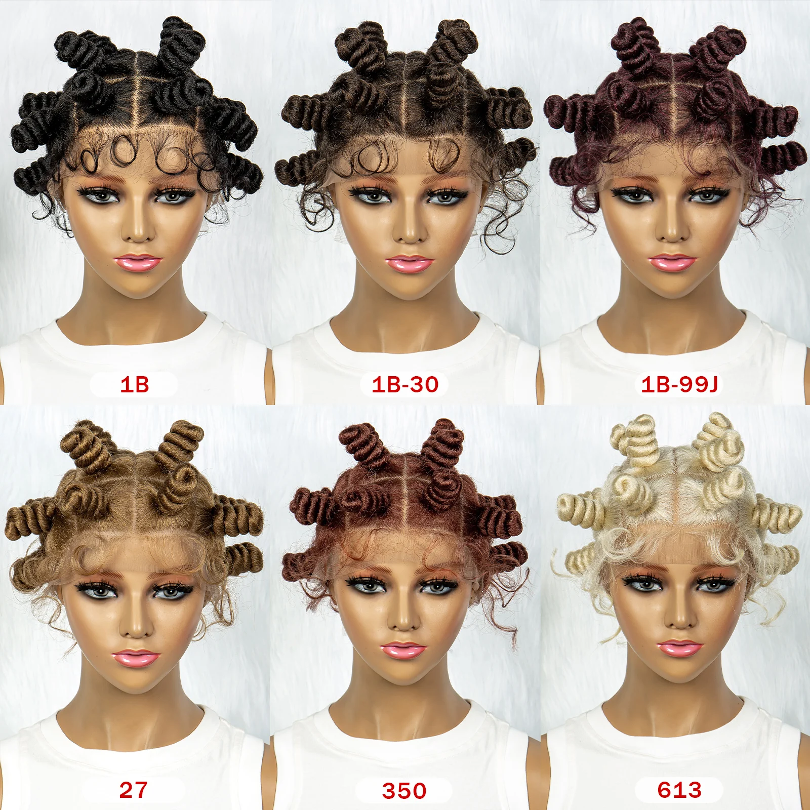 Synthetic Wigs Knotless Braids Wig Box Braided Hair Twist Braided Buns Full Lace For Black Women