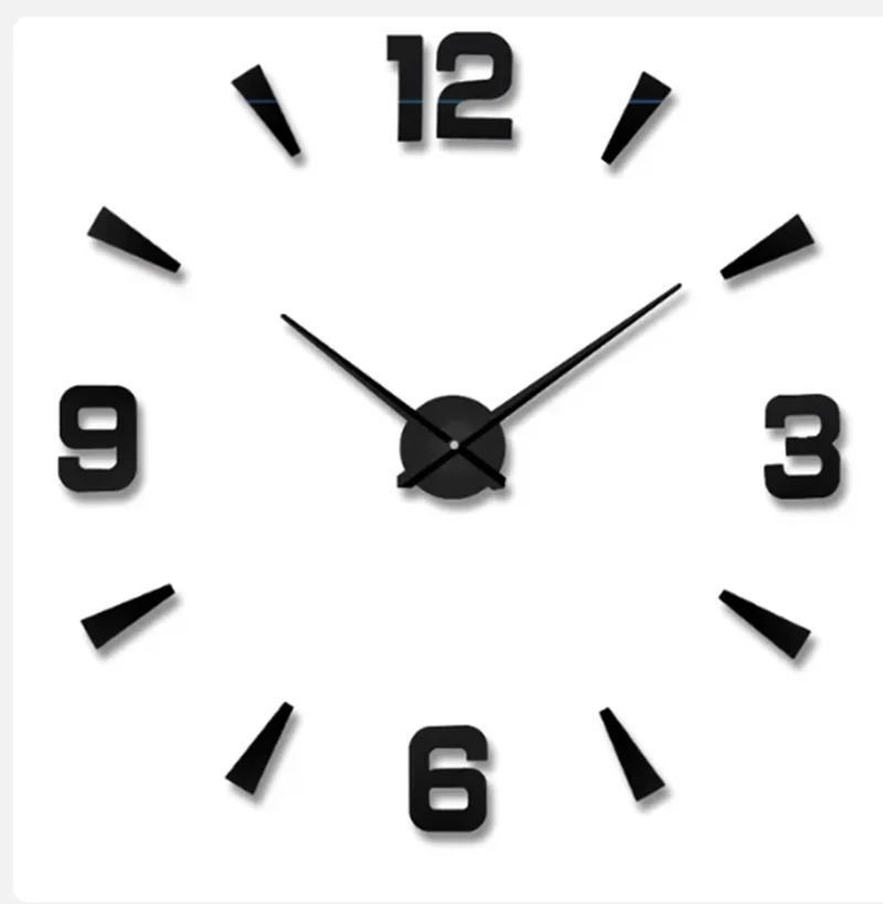 Oversized Mirror Wall Clock for Living Room, Creative Art Clock, Home DIY Personality Fashion, Simple Mirror, 1m