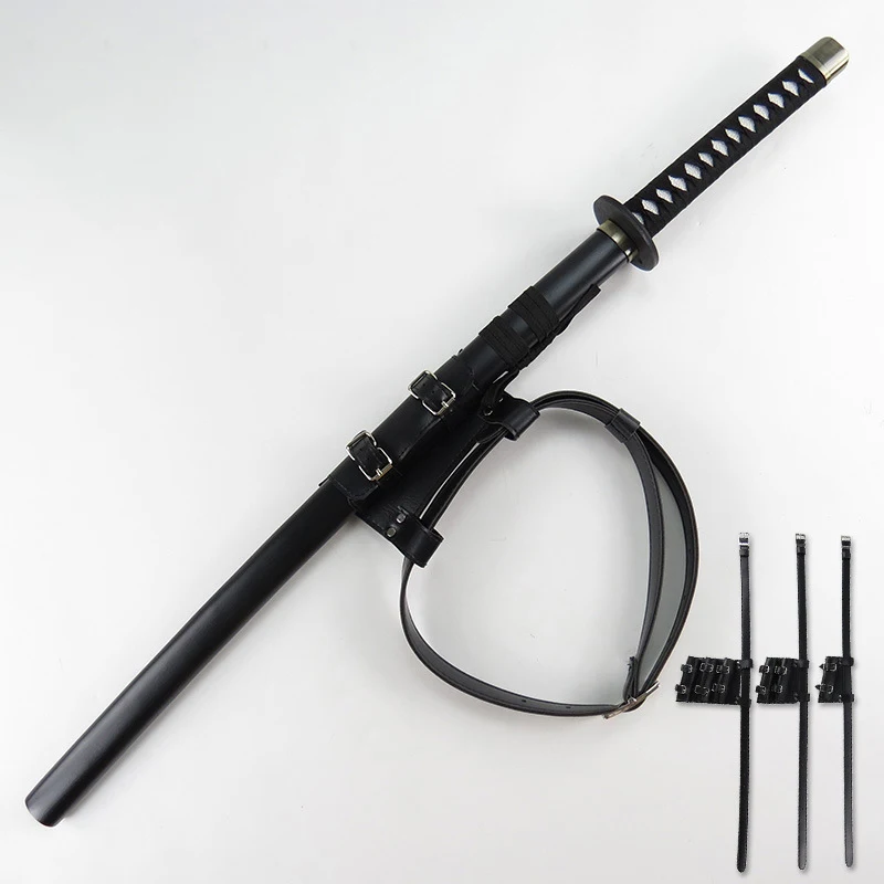 PU Leather Japanese Katana Sword Holder Sheath Adult Men Medieval Belt Holster Halloween Props Anime Cosplay Props Knight Waist Sheath