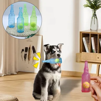 Squeaky Beer Bottle Dog Toy 1