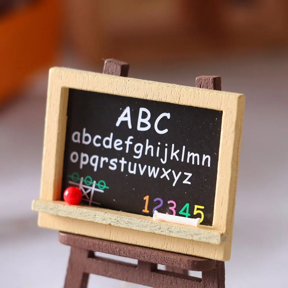 

Dollhouse Decor Doll House Accessories Dollhouse Wooden Chalkboard Art Room Scene Decor Miniatures Painting Tool