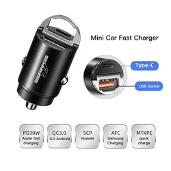 USB PD Type C Fast Charging Car Charger Adapter - Quick Charge Car Accessory (CD - AC)