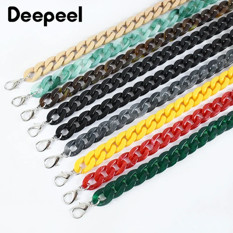 

1Pc Deepeel 60cm Acrylic Bags Chain Women's Bag Shoulder Strap Wide Resin Chains Purse replace handle Handbag Parts Accessories