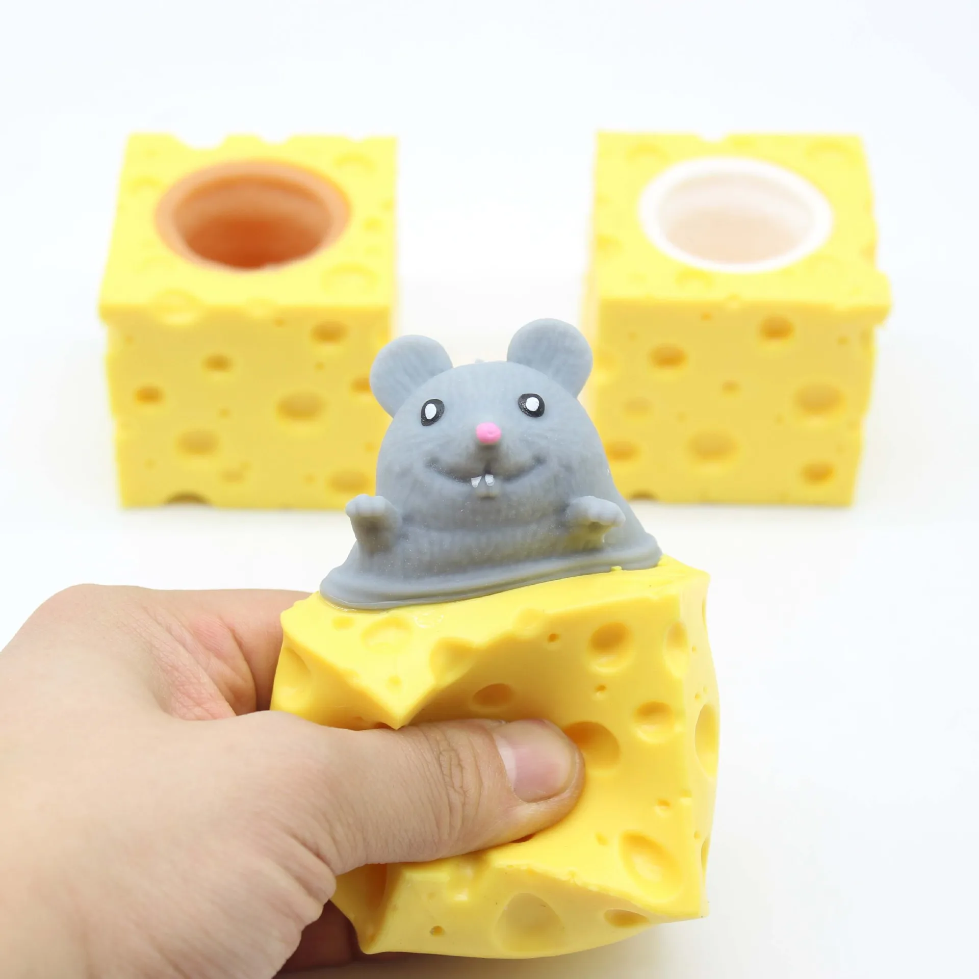 Funpopupmousecheesecupblocksqueezeantistresstoyhideandseek