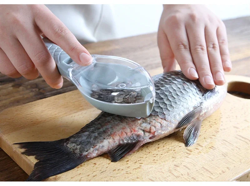 Description Picture 5 of itemFish Scales Graters Scraper Fish Cleaning Tool Scraping Scales Device with Cover kitchen tools fish kitchen gadgets smart