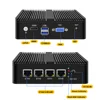 Topton Intel Celeron J4125 Nano Mini PC Fanless N4000 4xi226-V 2.5G RJ45 dekstop Firewall Appliance AES-NI ESXi pfSense OPNsense 5