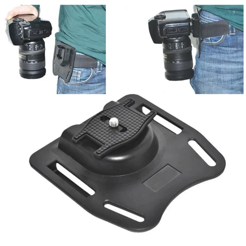 

Durable Camera Waist Belt Holsters Mount Clip 1/4in Screw Mounts for DSLR SLR Drop Shipping