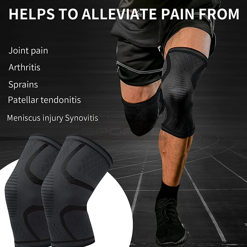 1PC Knee Guard Knee Support Braces Compression Protection Sleeves for Running Basketball Squats Fitness Workouts knee support braces sports knee pads